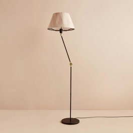 Opviq Lámpara de pie AYD-3479 Crema y Negro